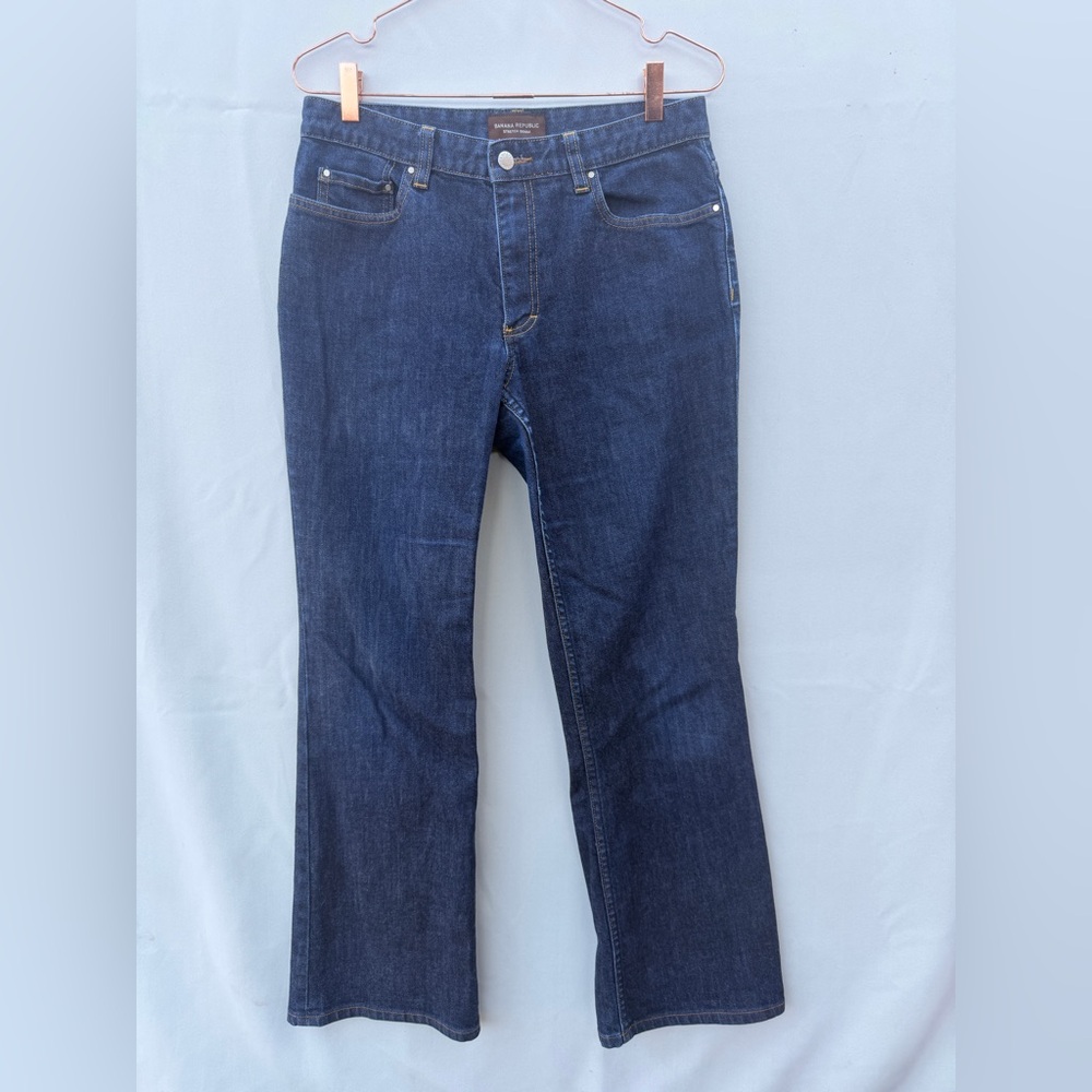 Banana Republic Stretch Denim Jeans Women's Sz 10R Mid Rise Bootcut Blue Denim